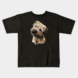 Border Terrier Cute Puppy Dog Kids T-Shirt